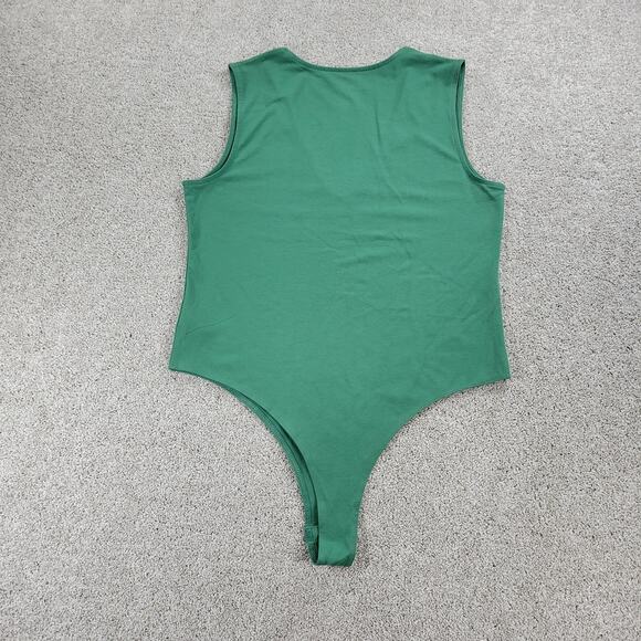 A New Day Womens Bodysuit XL Green V Neck Sleeveless Undershirt Stretch New - Picture 2 of 12